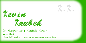 kevin kaubek business card